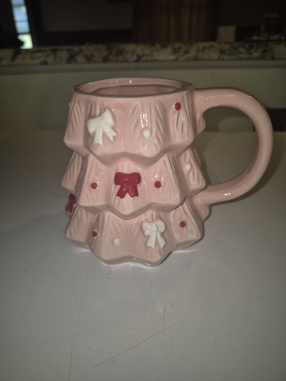 Christmas Tree Sculpted Ceramic Mug